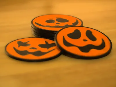 Pumpkin Halloween coaster