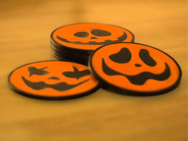 Pumpkin Halloween coaster