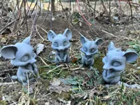 Figurines mignonnes opossum, souris et rat — photo 2