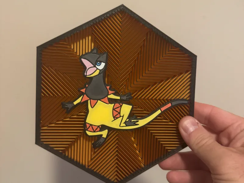#695 Heliolisk Hex Wall Art