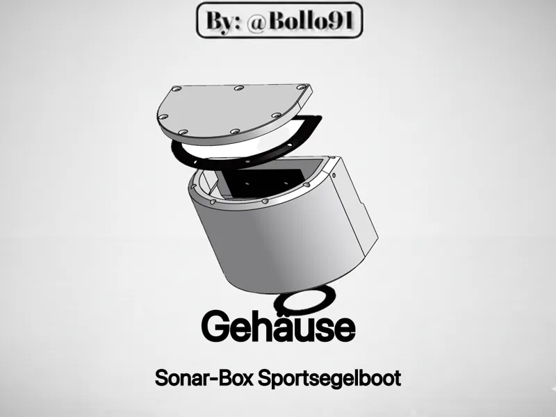 Sonar-Gehäuse für Sportsegelboot