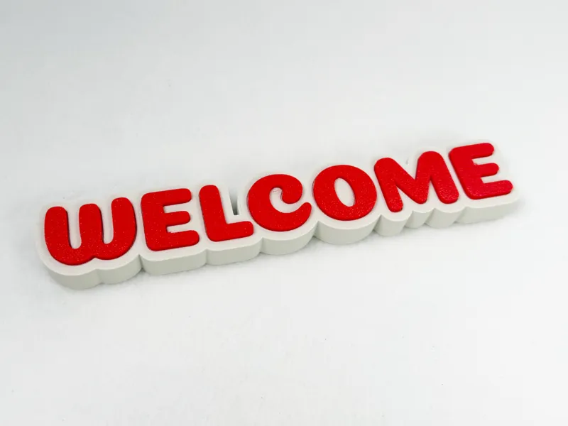 Welcome Tabletop Sign (Multi-part NO AMS)