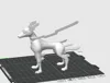 13cm long (11cm high) single color Print in Place