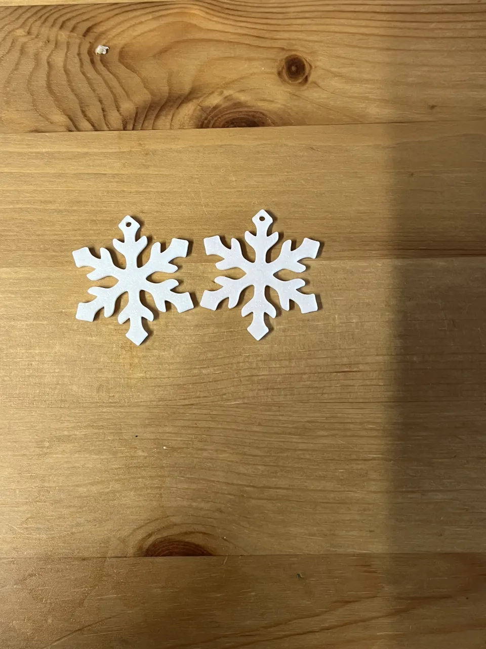 snowflake earrings view 2