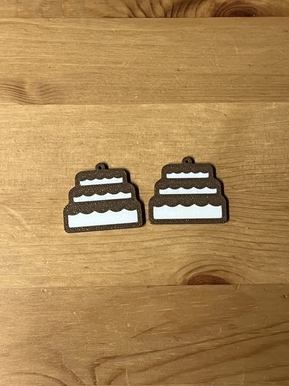 birthday cake earrings view 2