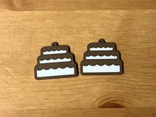birthday cake earrings