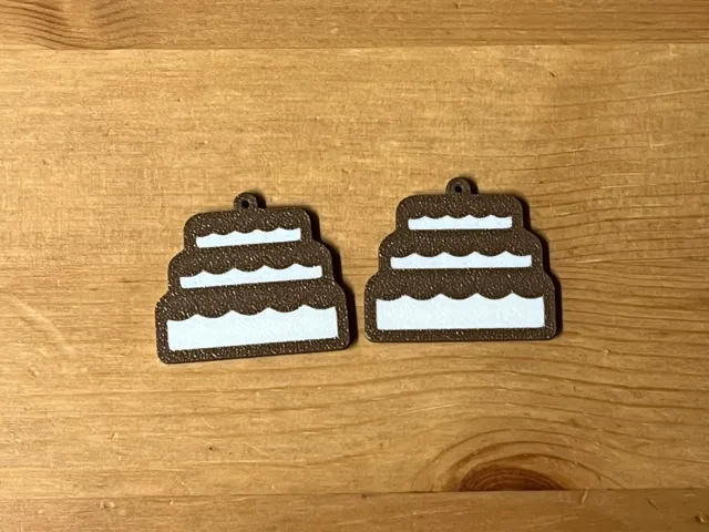 birthday cake earrings