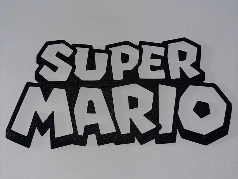 super mario letter wallart
