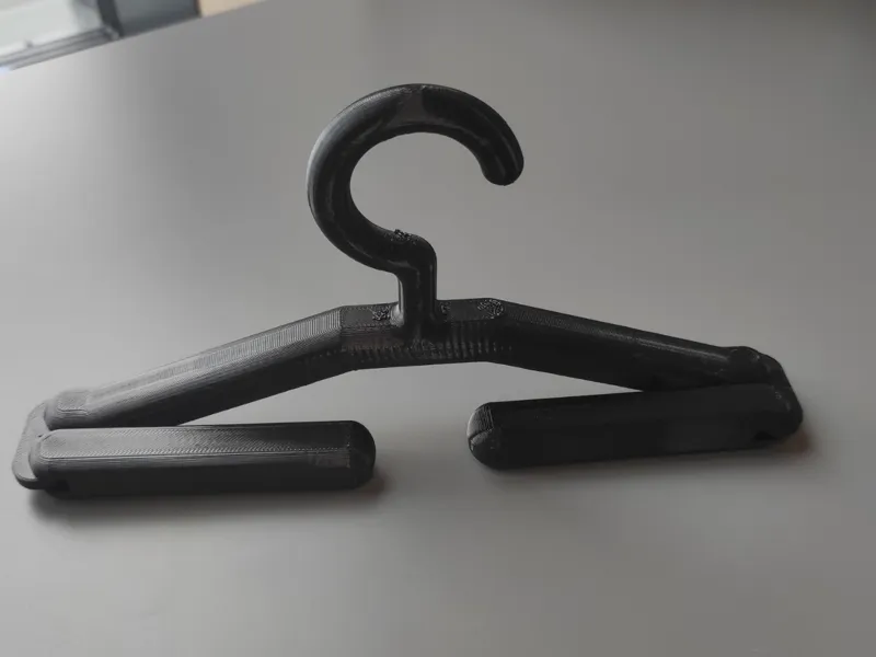 Print-in-place foldable coat hanger