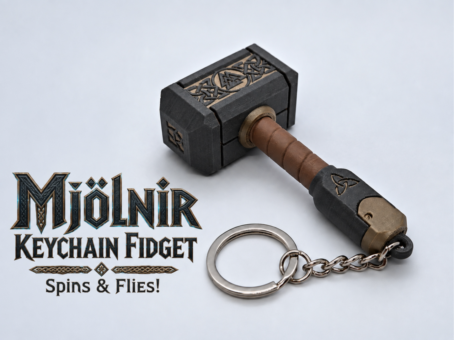 Mjölnir Keychain Fidget — Thor's Hammer - 1