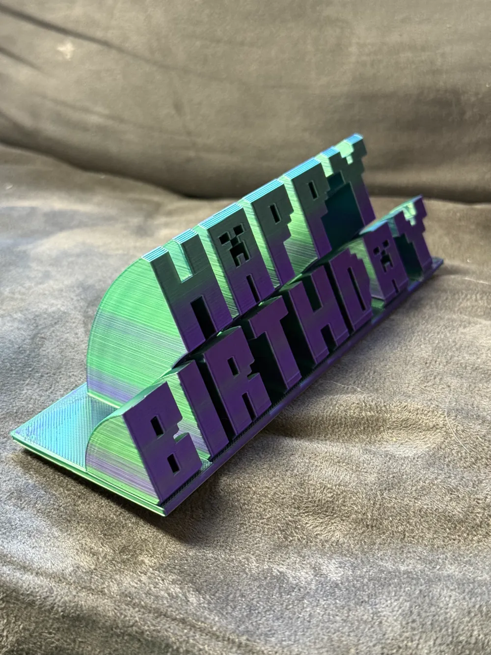 Blocky Happy Birthday Sign by WhimsyWanderDesign MakerWorld