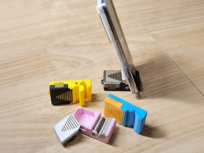 Compact Phone Stand Keychain with Mini Storage 