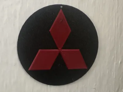 Mitsbishi logo on the wall