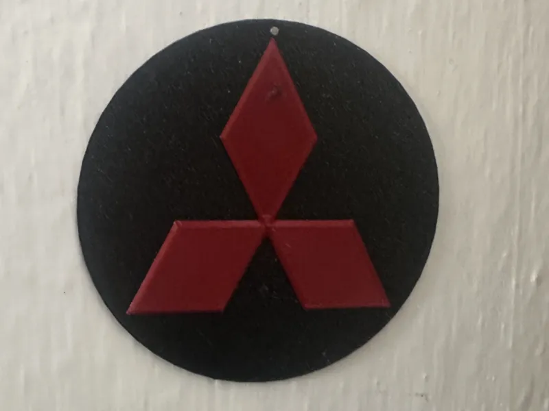 Mitsbishi logo on the wall
