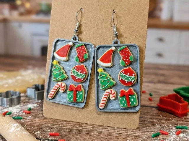 Christmas Cookie Earrings - multiple versions
