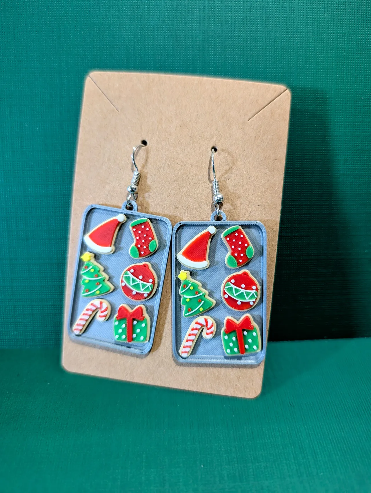 Christmas Cookie Earrings - multiple versions view 2