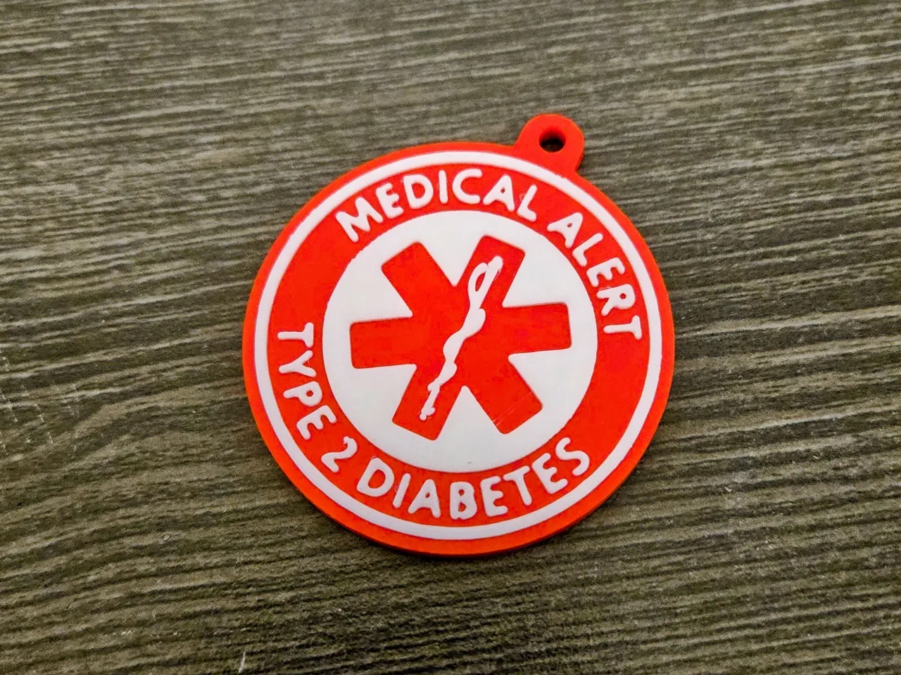 RFID Medical Alert Diabetes Keychain - Type 1 or 2 view 4