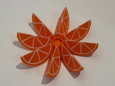 Orange Clementine Fidget Toy with Peel Case!