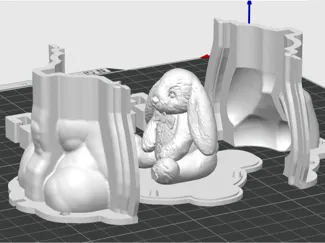 Contramolde Conejito Tierno - Molde 3D Vaciado
