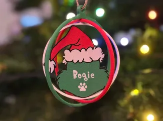 Grinch Head Personalized Christmas Ornament
