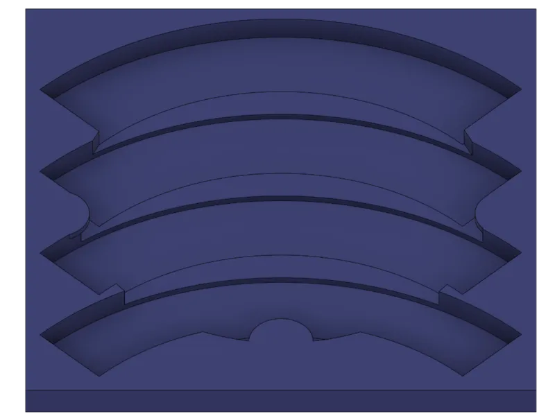 Cub Scout Award Stp Hldr Insert - 54mm Rnd & 4 Seg
