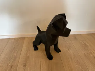 Low Poly Boxer Puppy Wine Holder
