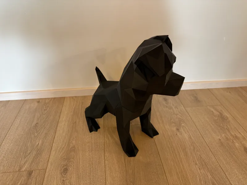 Low Poly Boxer Puppy Wine Holder