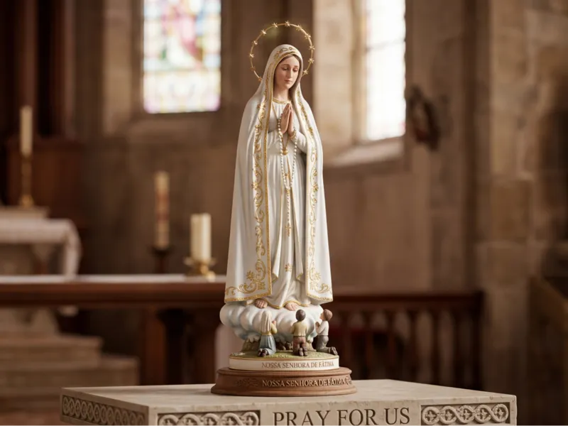 Nostra Signora di Fatima su Base e Tre Pastorelli