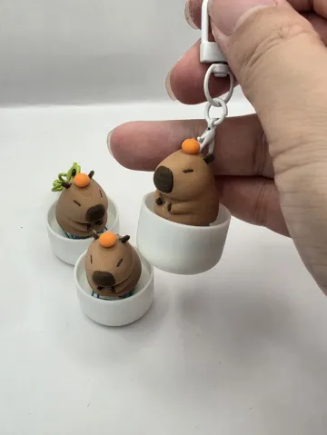 Llavero: Capy-ccino Clicker Keychain — vista de referencia 4