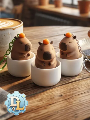 Llavero: Capy-ccino Clicker Keychain — vista de referencia 2