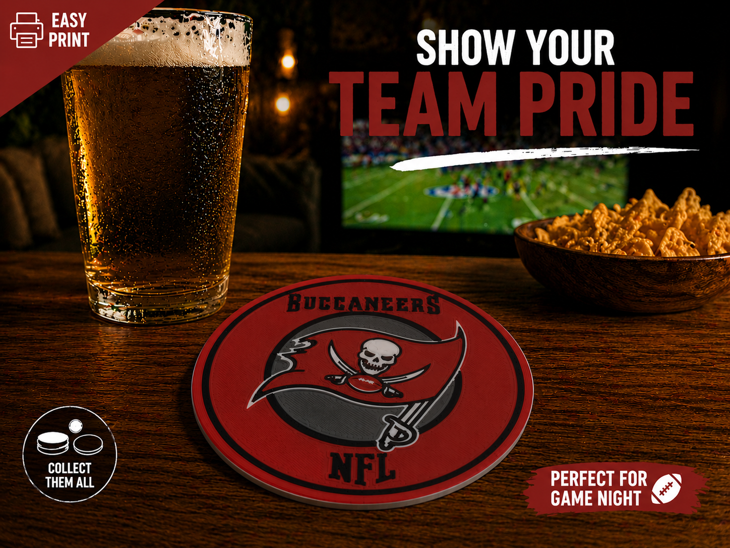 Tampa Bay buccaneers coaster nfl