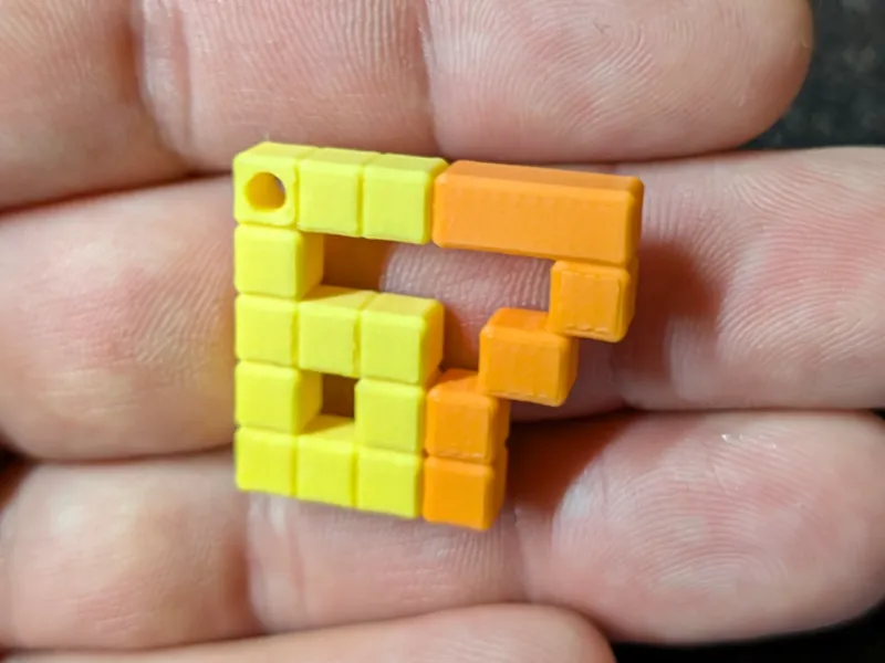 Pixel Art "67" Keychain