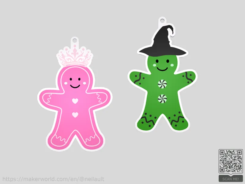 Wicked Gingerbread Christmas Tree Decorations