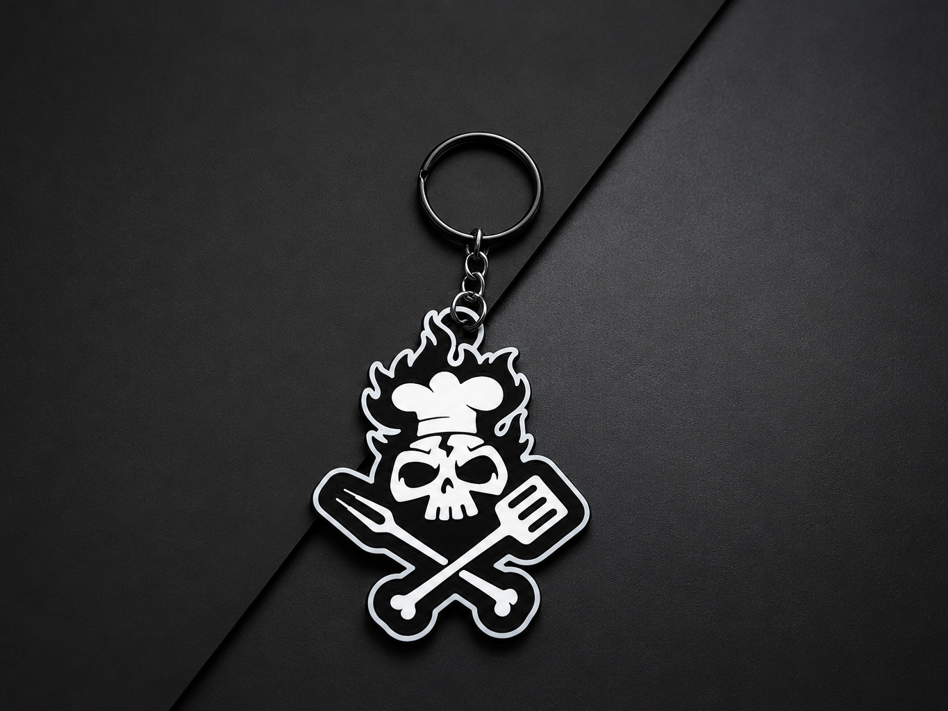 Skull Chef keychain