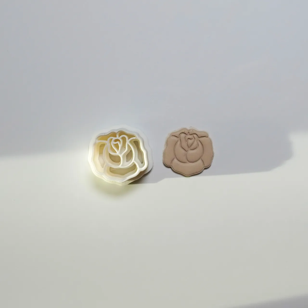 Rose Bud Polymer Clay Cutter Earrings view 2