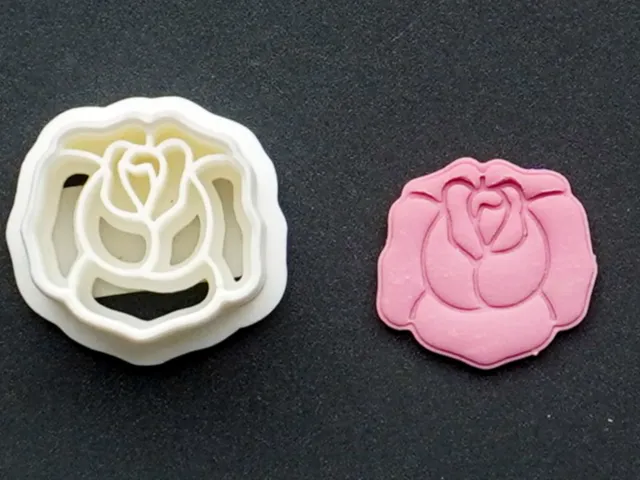 Rose Bud Polymer Clay Cutter Earrings