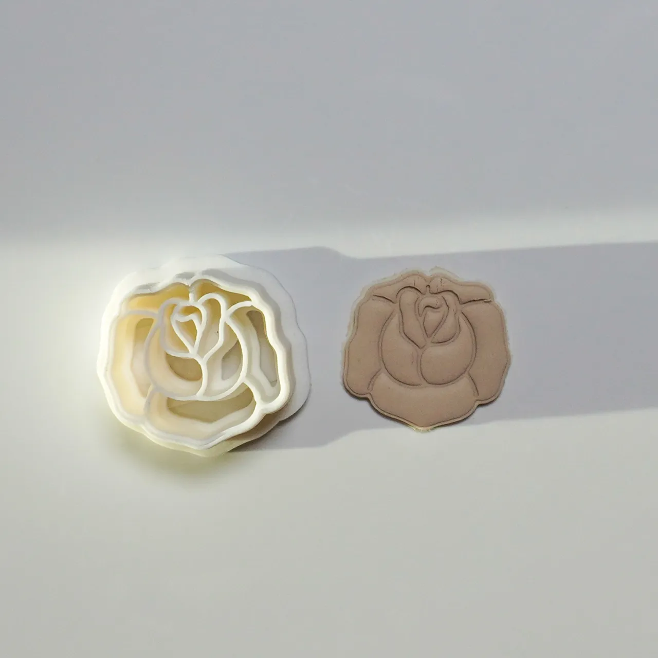 Rose Bud Polymer Clay Cutter Earrings view 3