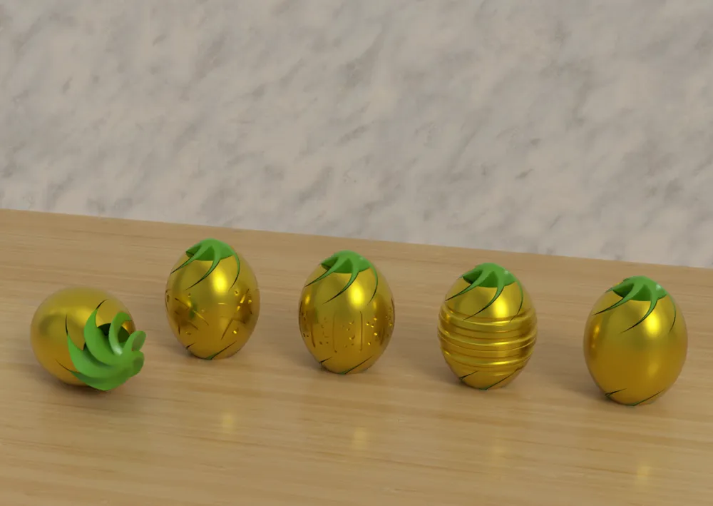Spiral Fidget Passthrough Easter Egg Set - Free 3D Print Model - MakerWorld