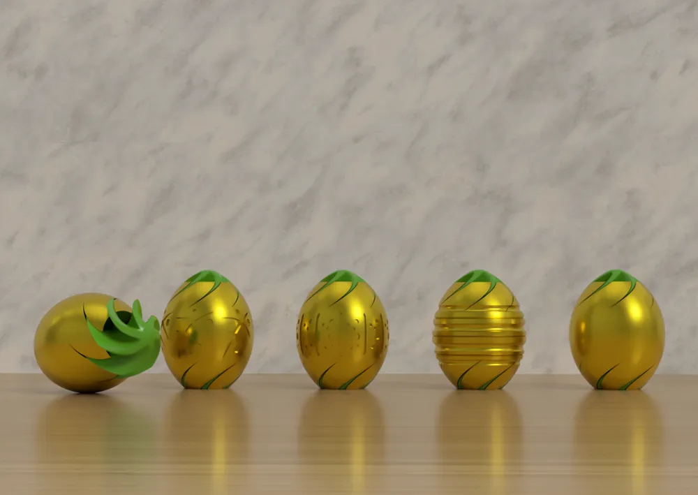 Spiral Fidget Passthrough Easter Egg Set - Free 3D Print Model - MakerWorld