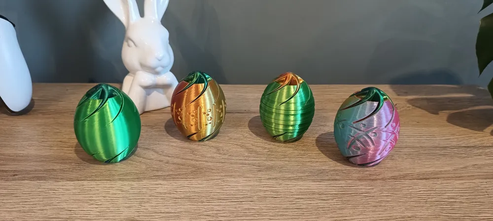 Spiral Fidget Passthrough Easter Egg Set - Free 3D Print Model - MakerWorld