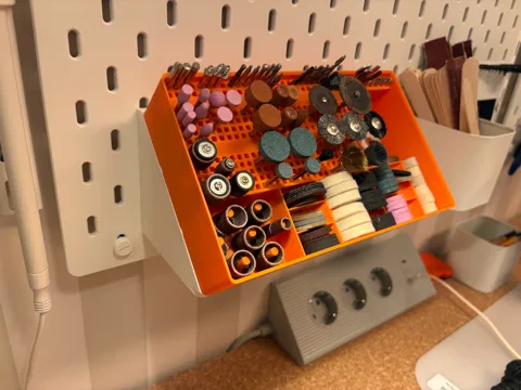 Soporte: Dremel Bit Caddy – Skådis / Gridfinity — referencia de MakerWorld