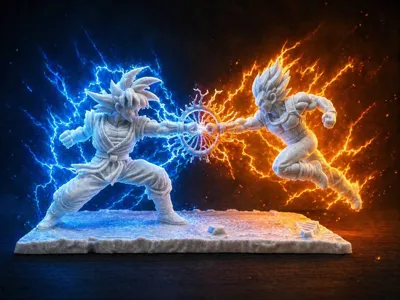 Goku vs Vegeta Diorama