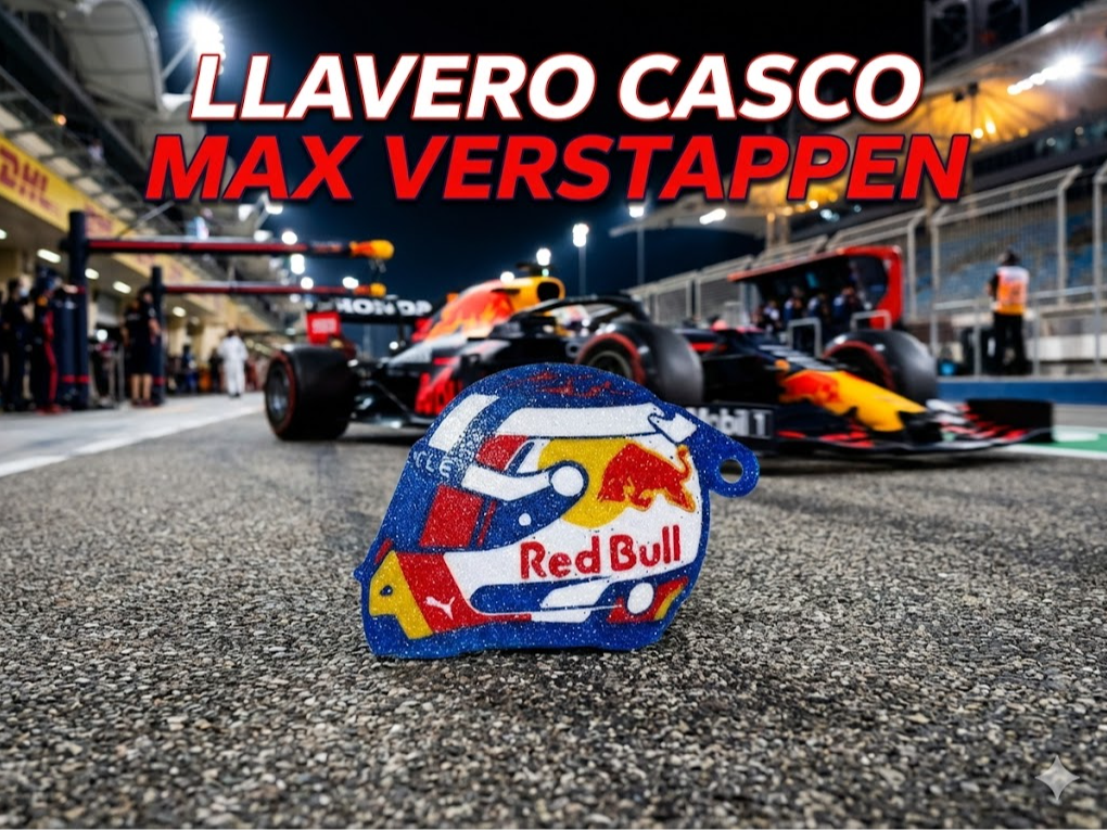 F1 Max Verstappen Helmet Keychain Red Bull - AMS