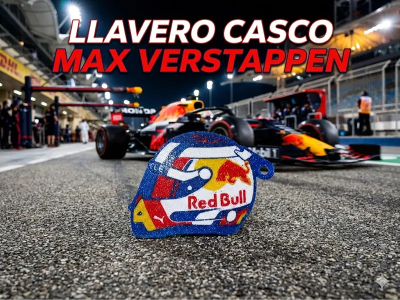 F1 Max Verstappen Helmet Keychain Red Bull - AMS