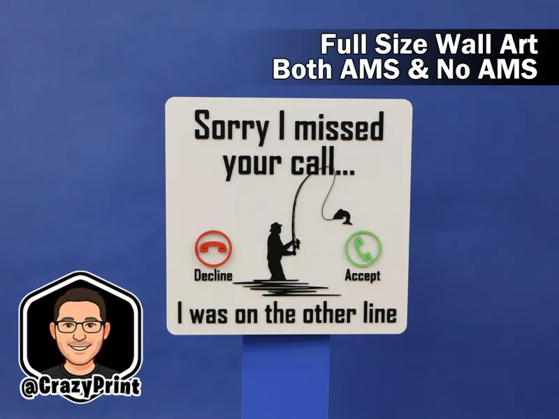 Fun Fishing Wall Art / Sign - No AMS 