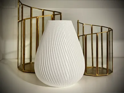 Elegant Tall Spiral Vase