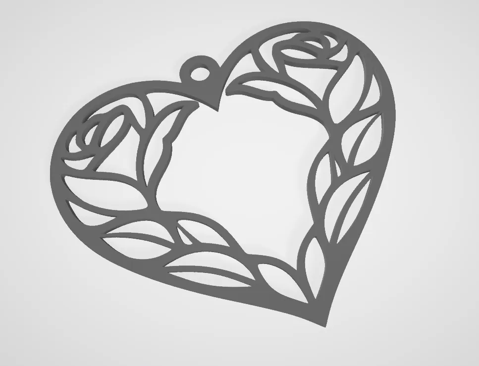 Heart Earrings with Roses inside view 4