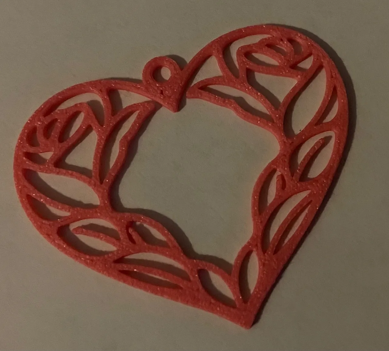 Heart Earrings with Roses inside view 2