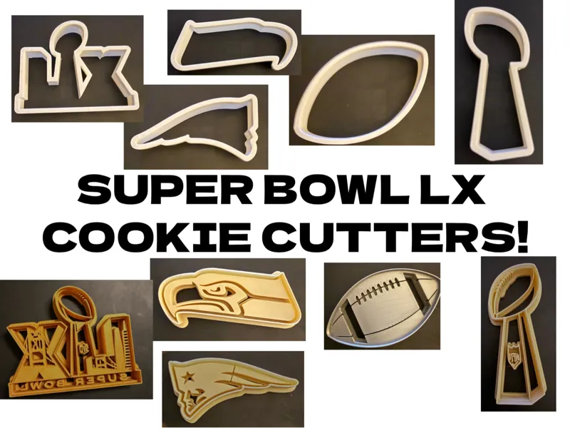 Super Bowl LX Cookie Cutter Set