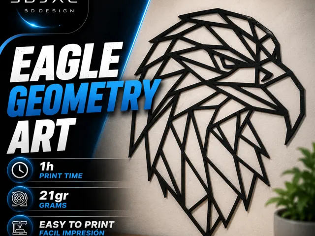 EAGLE GEOMETRY ART | Low Poly Wall Art |